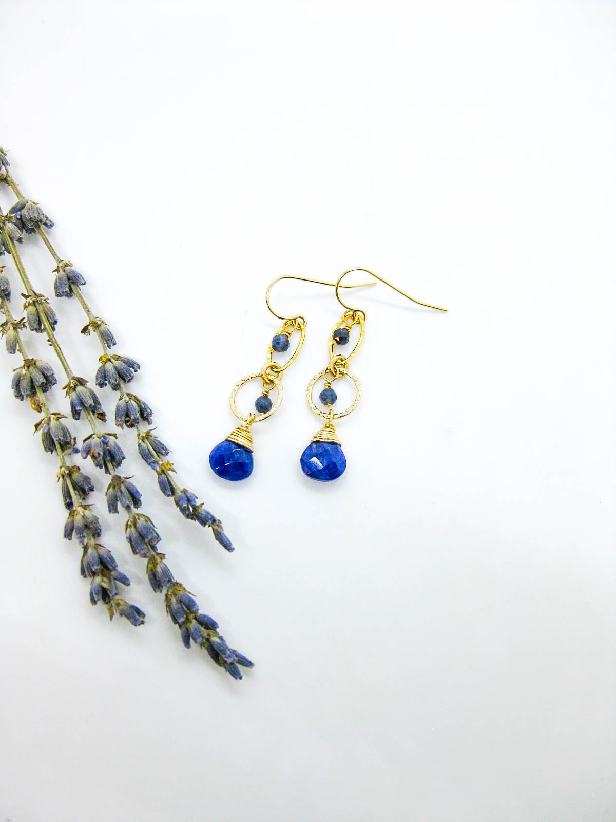 Myrtle: Sapphire Earrings - e774