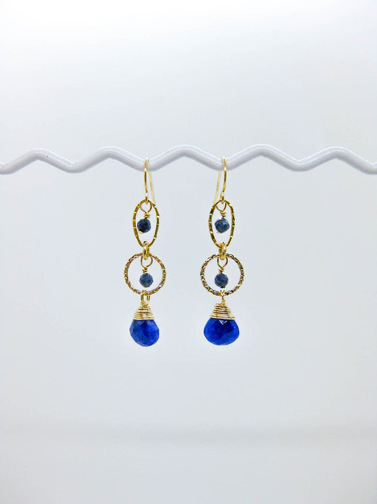 Myrtle: Sapphire Earrings - e774