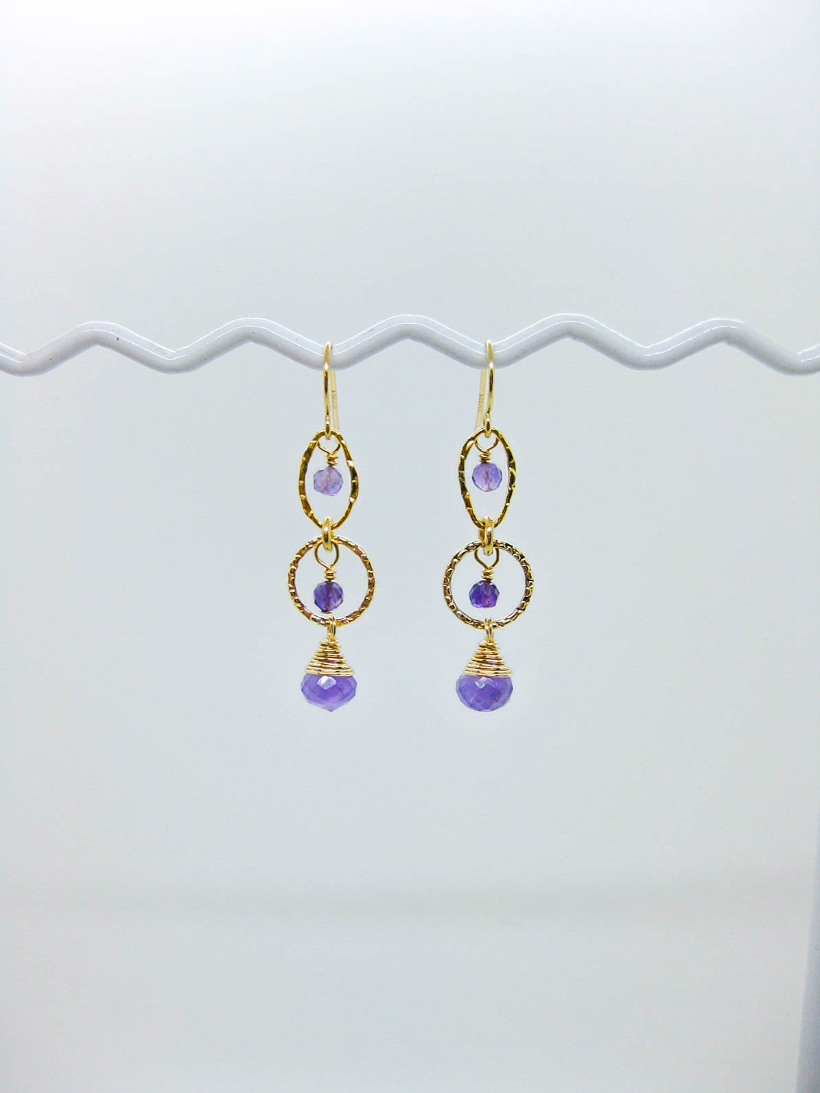 Myrtle: Amethyst Earrings - e775