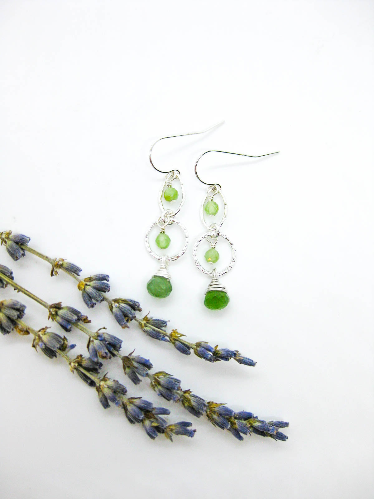 Myrtle: Jade Earrings - e778