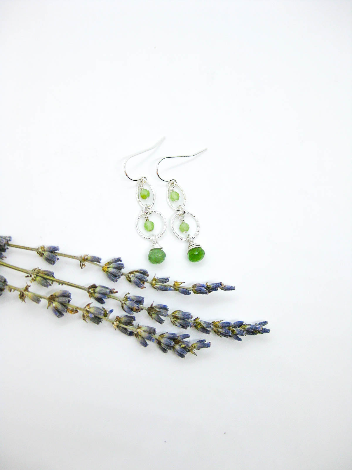 Myrtle: Jade Earrings - e778