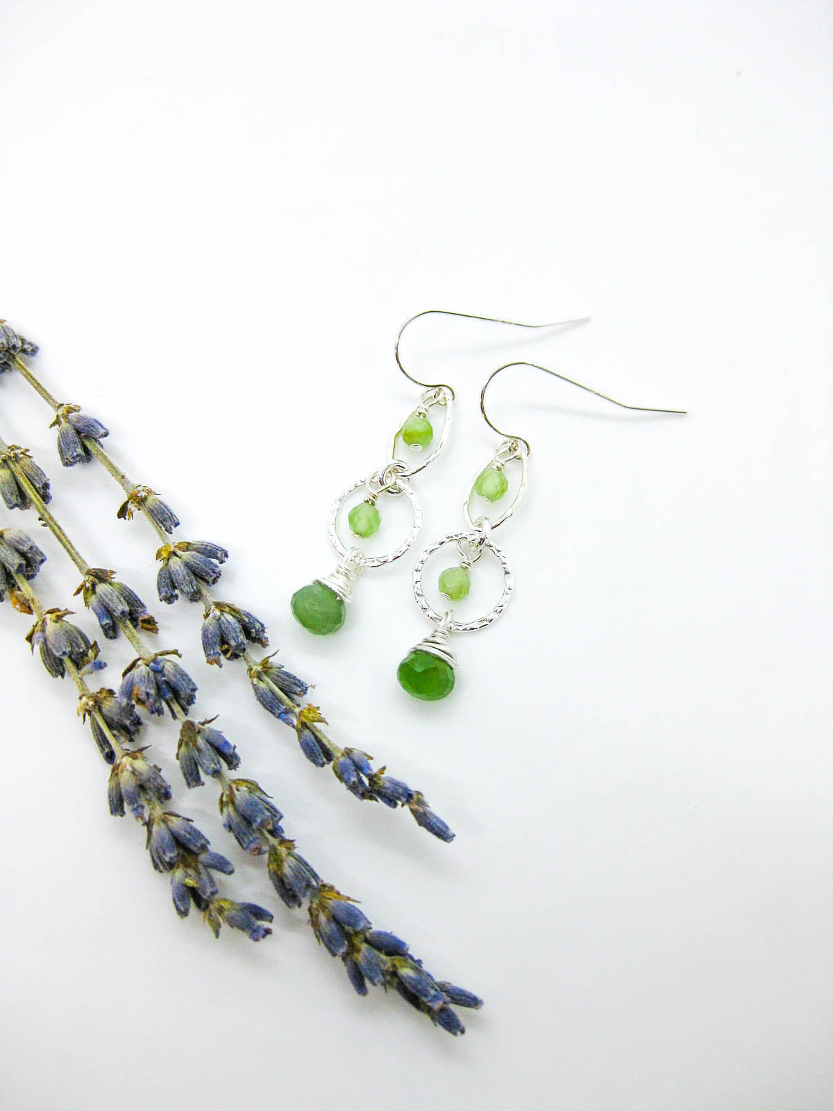 Myrtle: Jade Earrings - e778