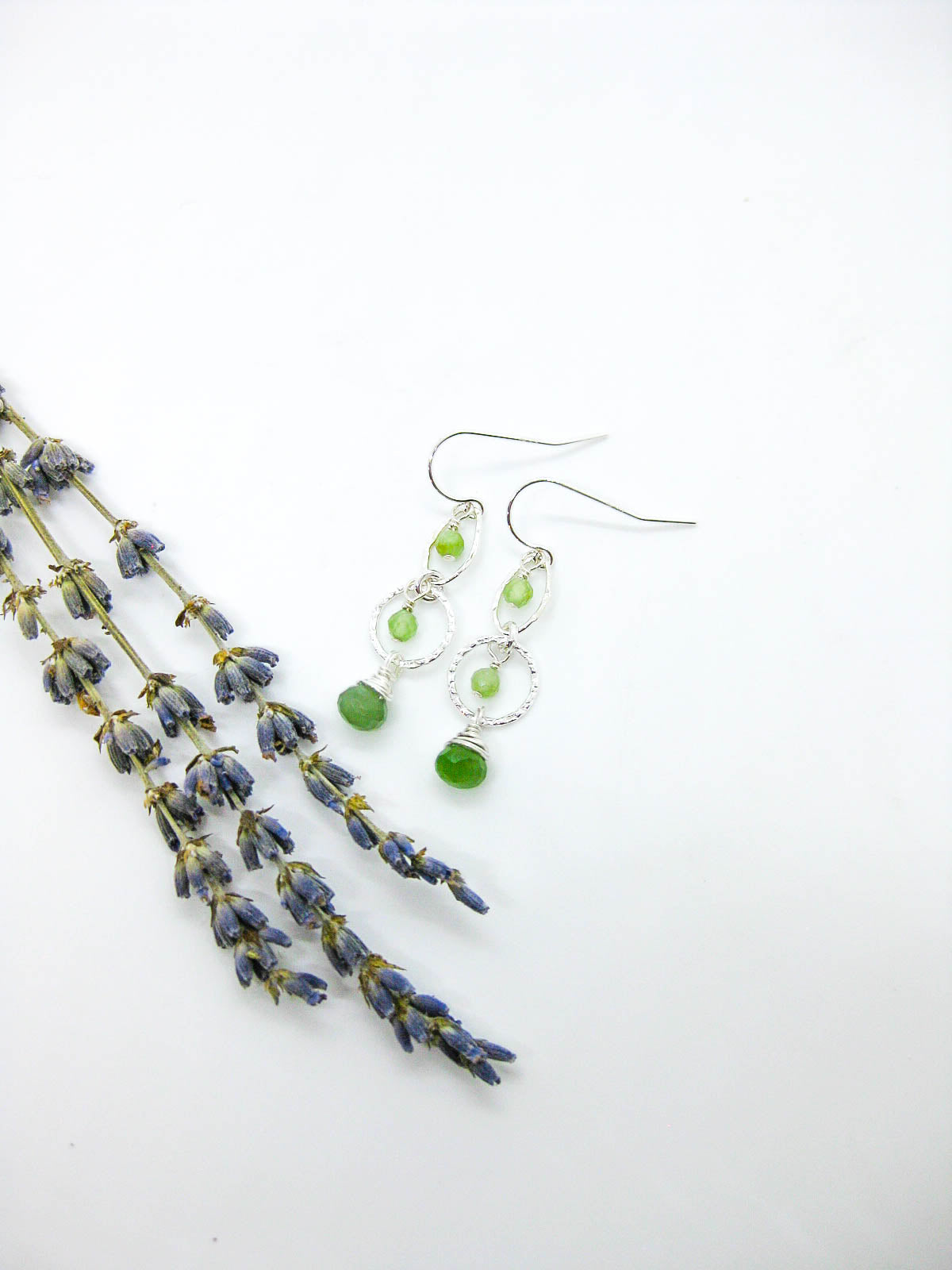 Myrtle: Jade Earrings - e778