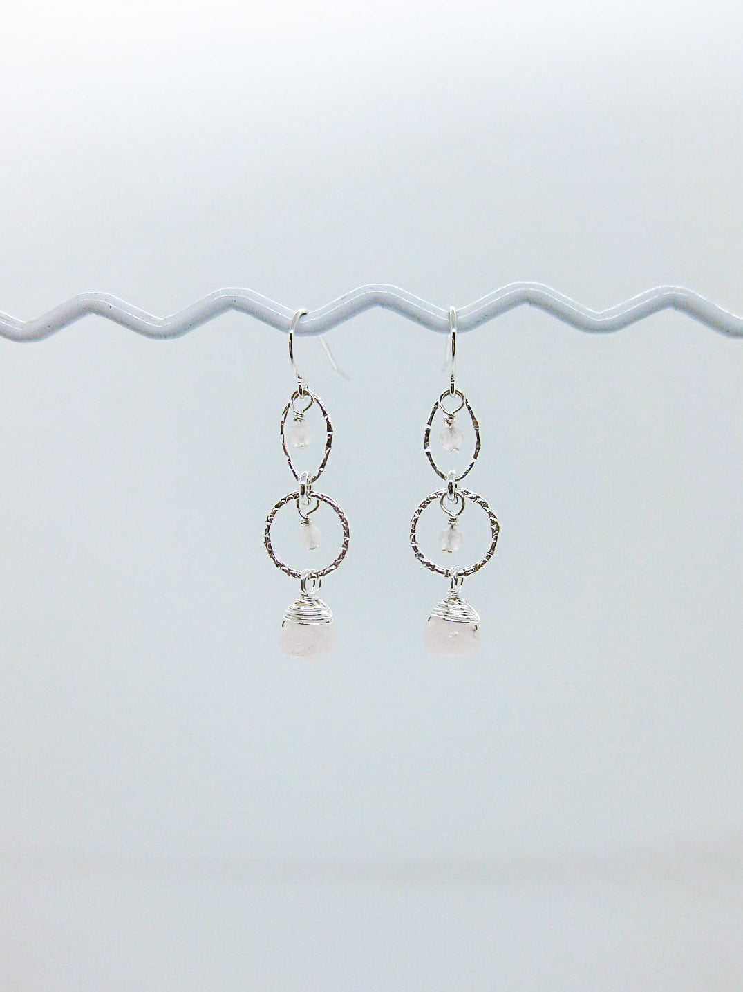 Myrtle: Rose Quartz Earrings - e779