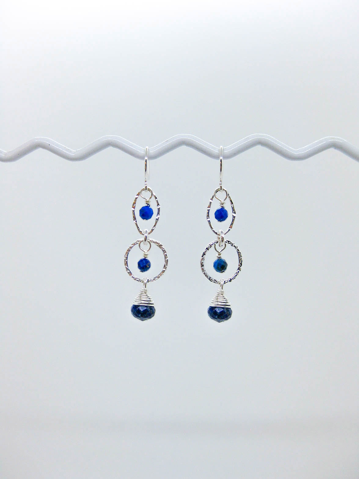 Myrtle: Lapis Earrings - e780