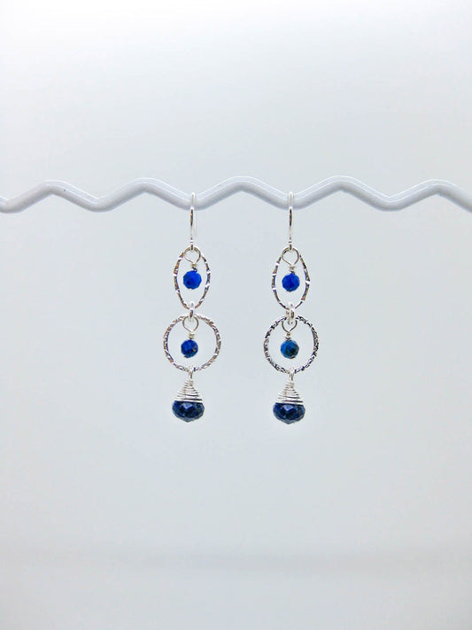 Myrtle: Lapis Earrings - e780