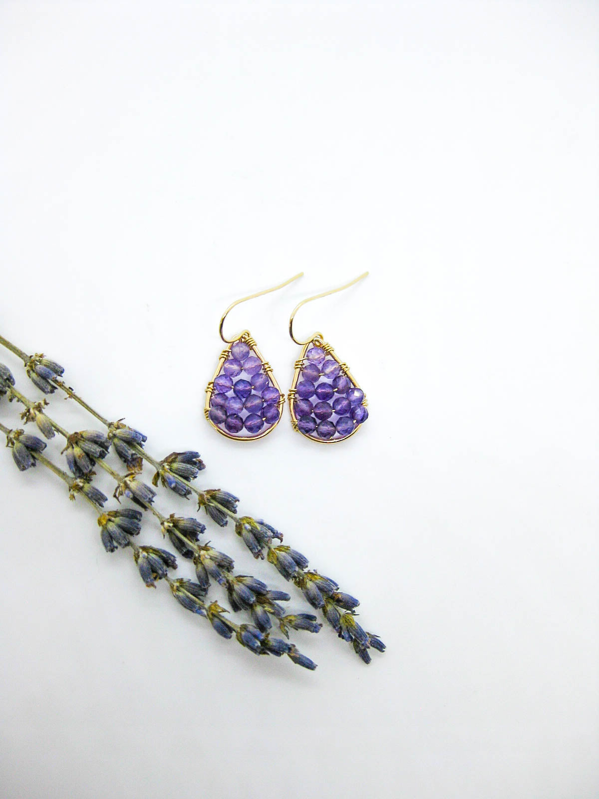 Cassia: Amethyst Earrings - e783