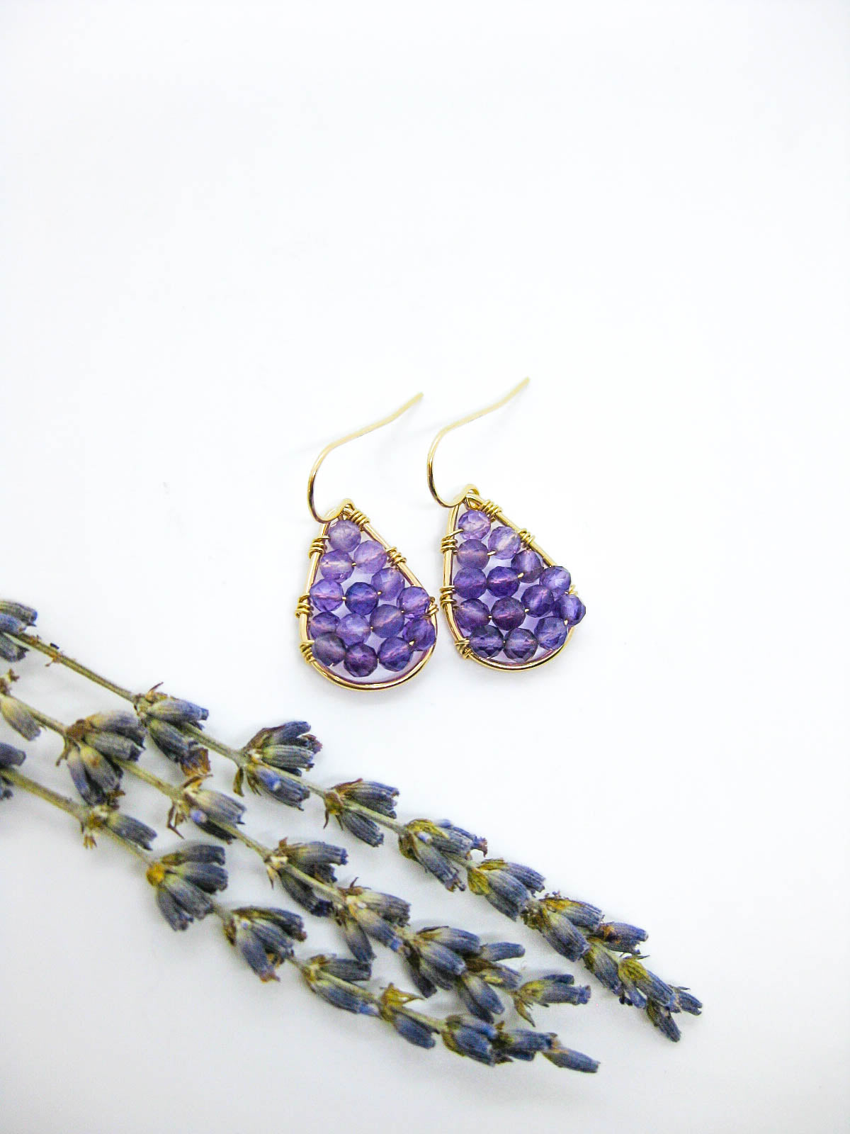 Cassia: Amethyst Earrings - e783