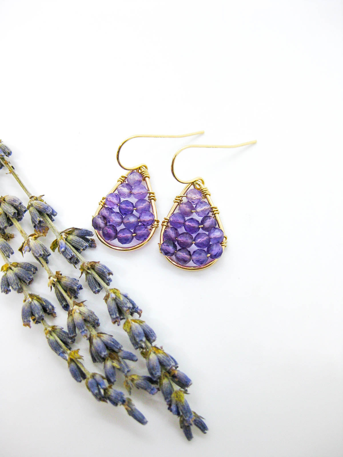 Cassia: Amethyst Earrings - e783