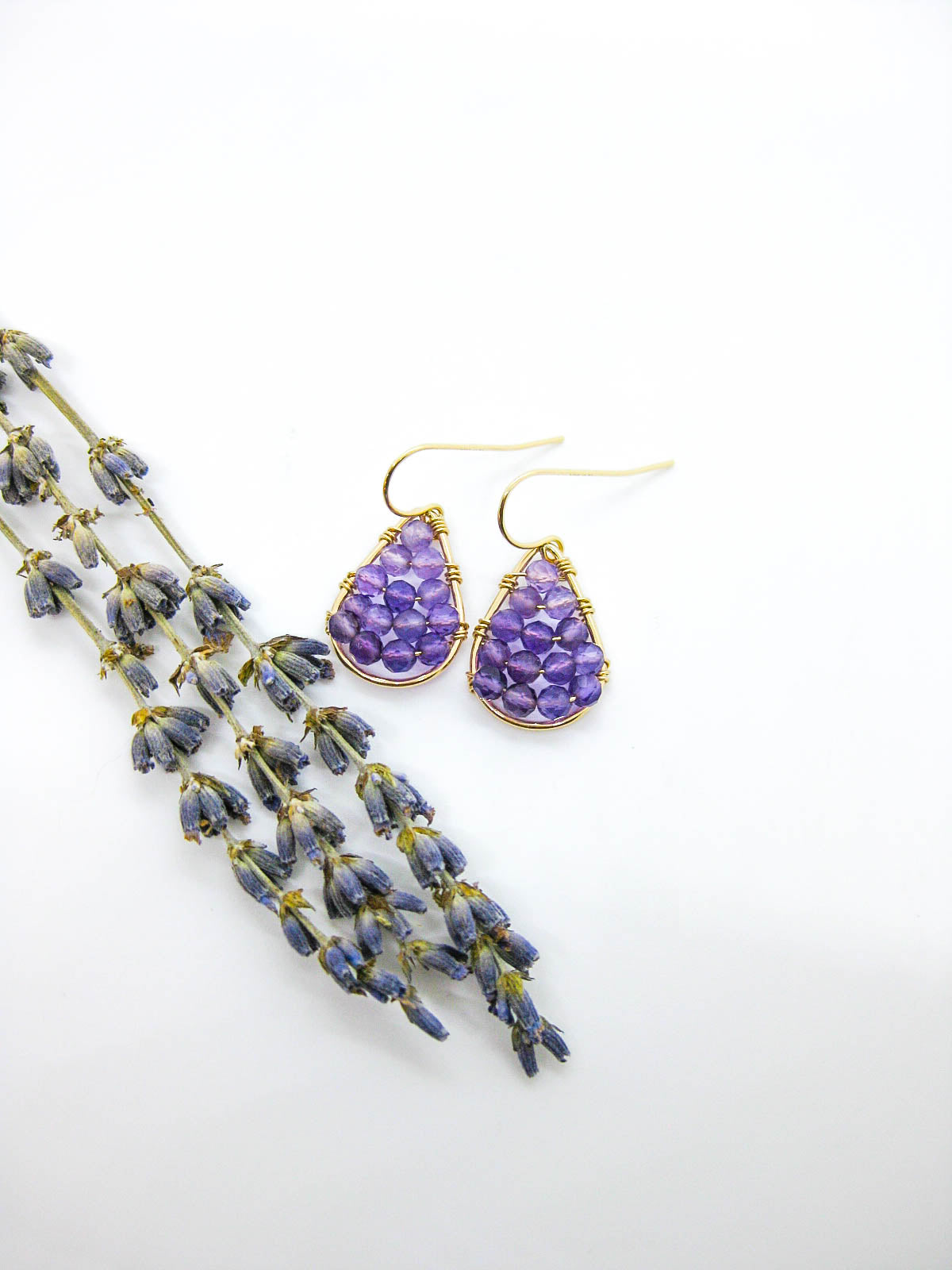 Cassia: Amethyst Earrings - e783