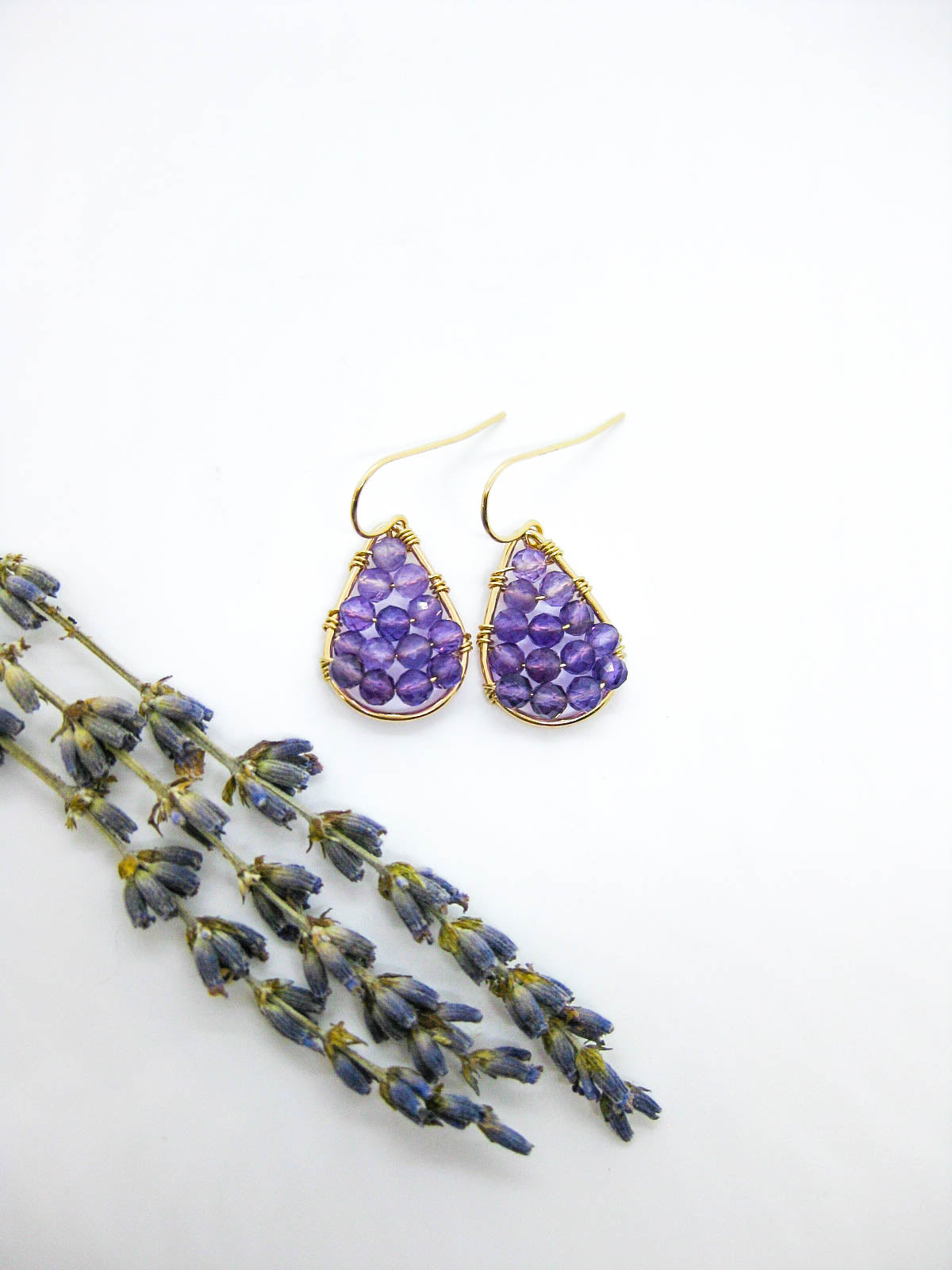 Cassia: Amethyst Earrings - e783