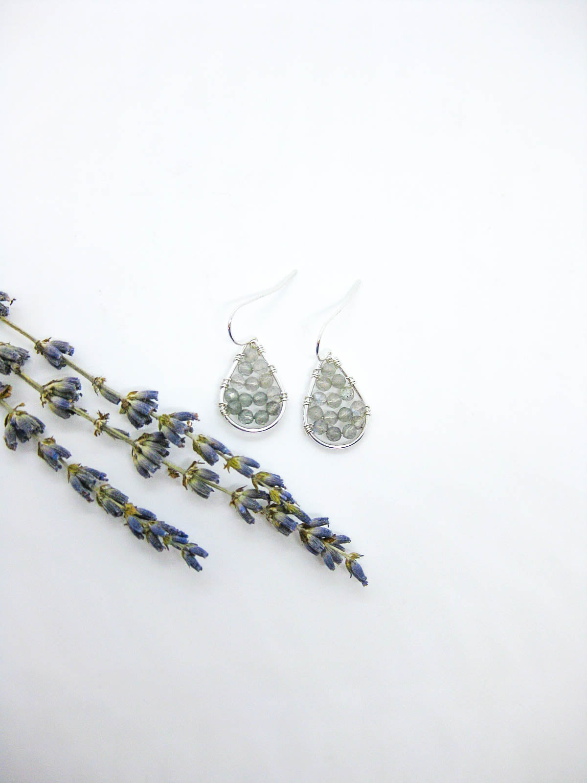 Cassia: Labradorite Earrings - e784