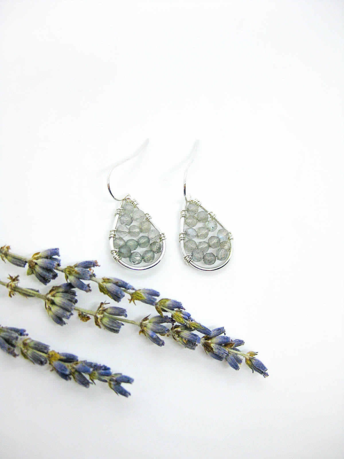 Cassia: Labradorite Earrings - e784