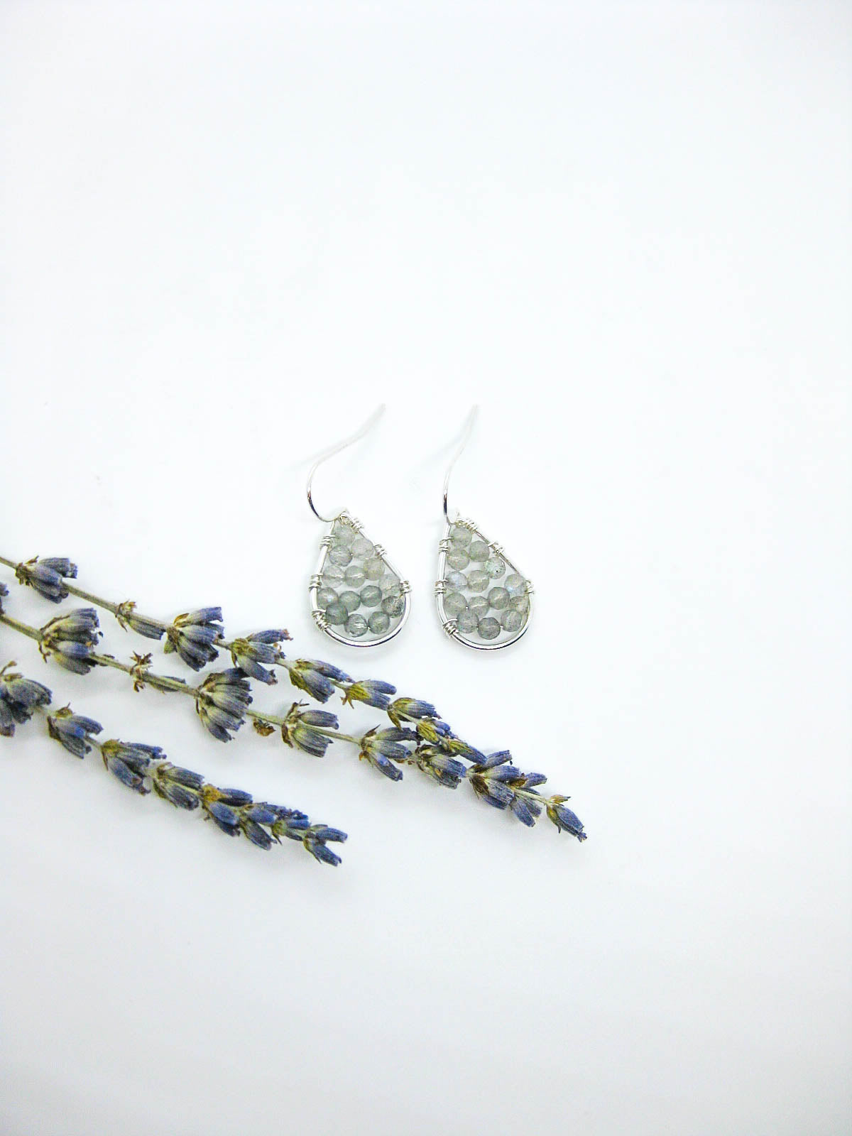 Cassia: Labradorite Earrings - e784