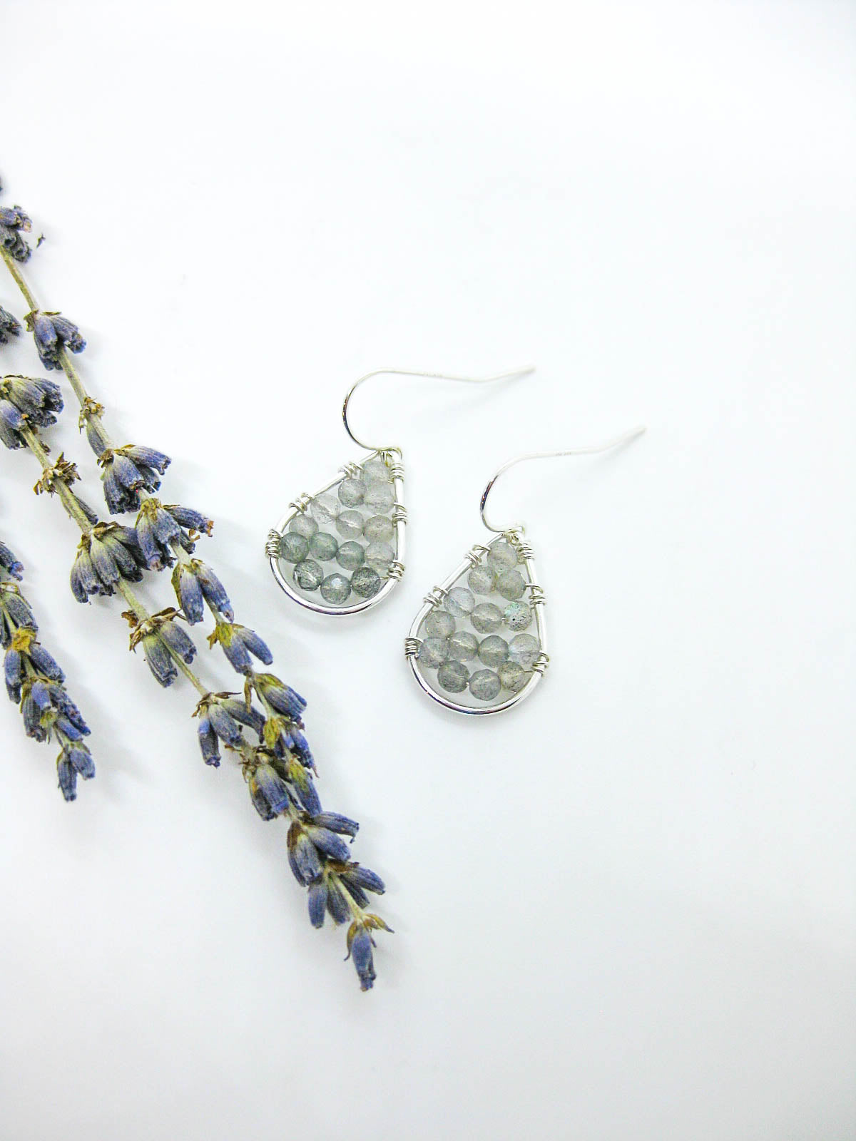 Cassia: Labradorite Earrings - e784