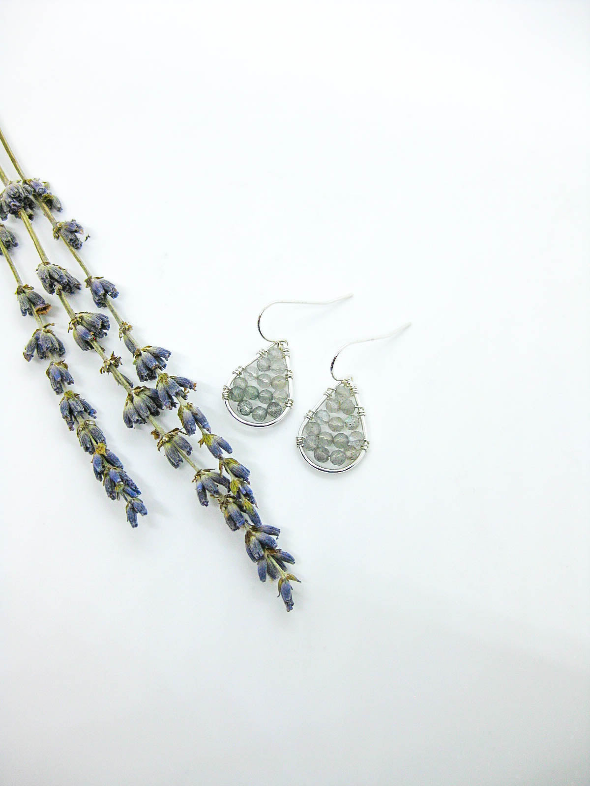 Cassia: Labradorite Earrings - e784