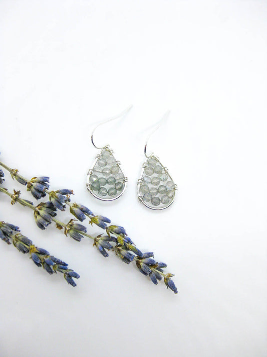 Cassia: Labradorite Earrings - e784