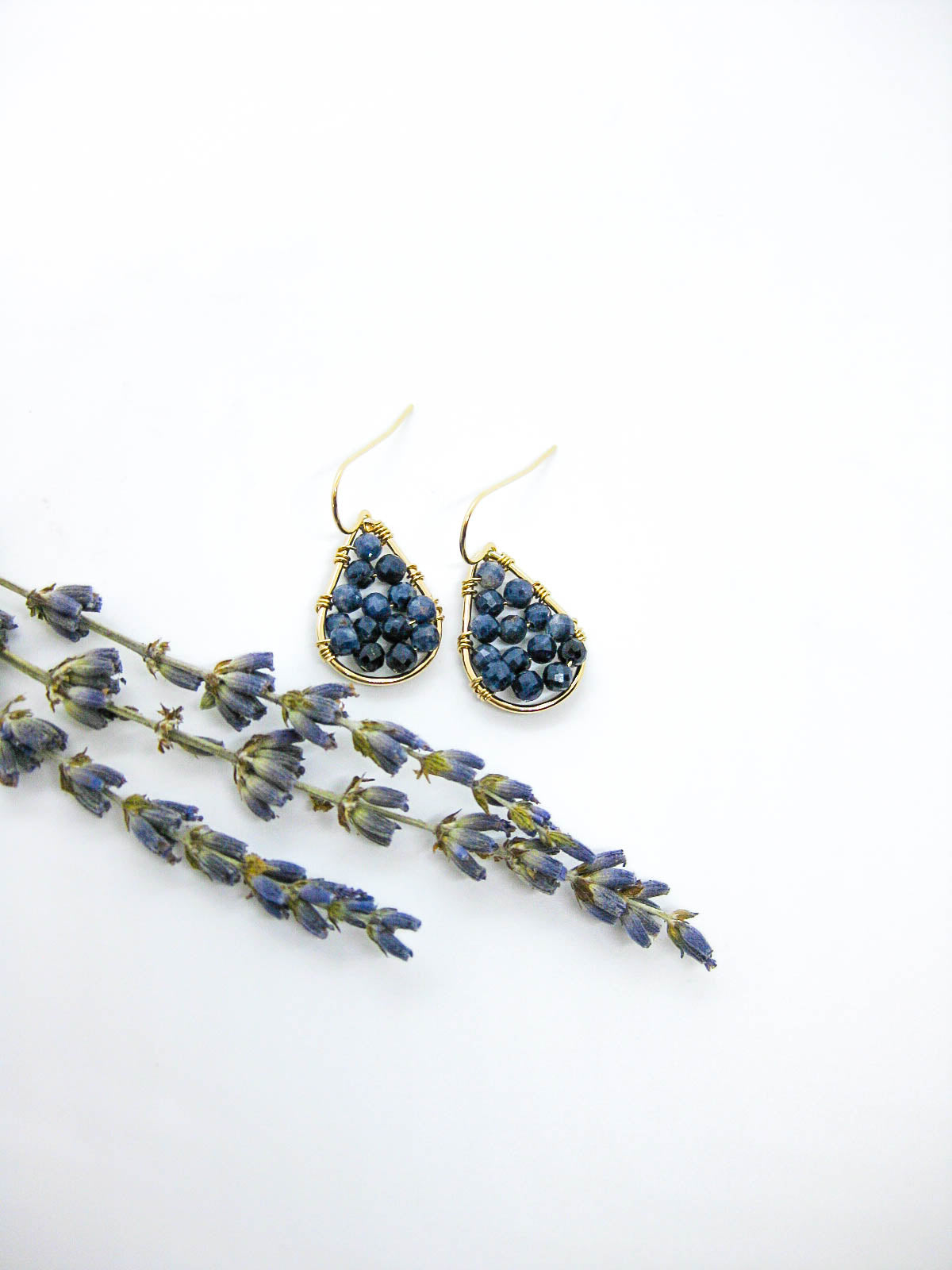 Cassia: Sapphire Earrings - e786