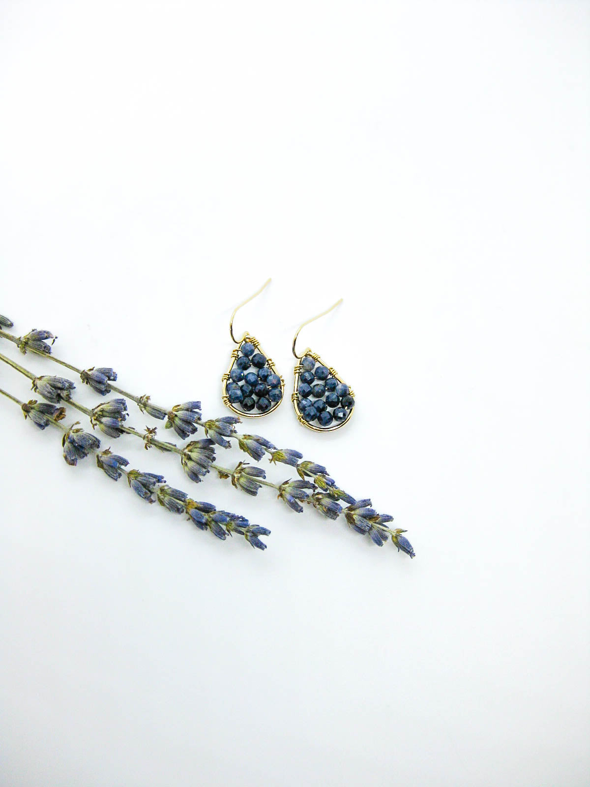 Cassia: Sapphire Earrings - e786