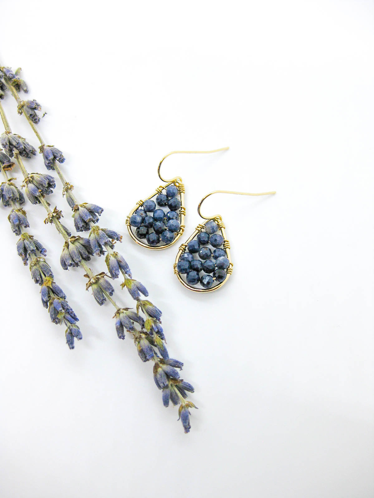 Cassia: Sapphire Earrings - e786