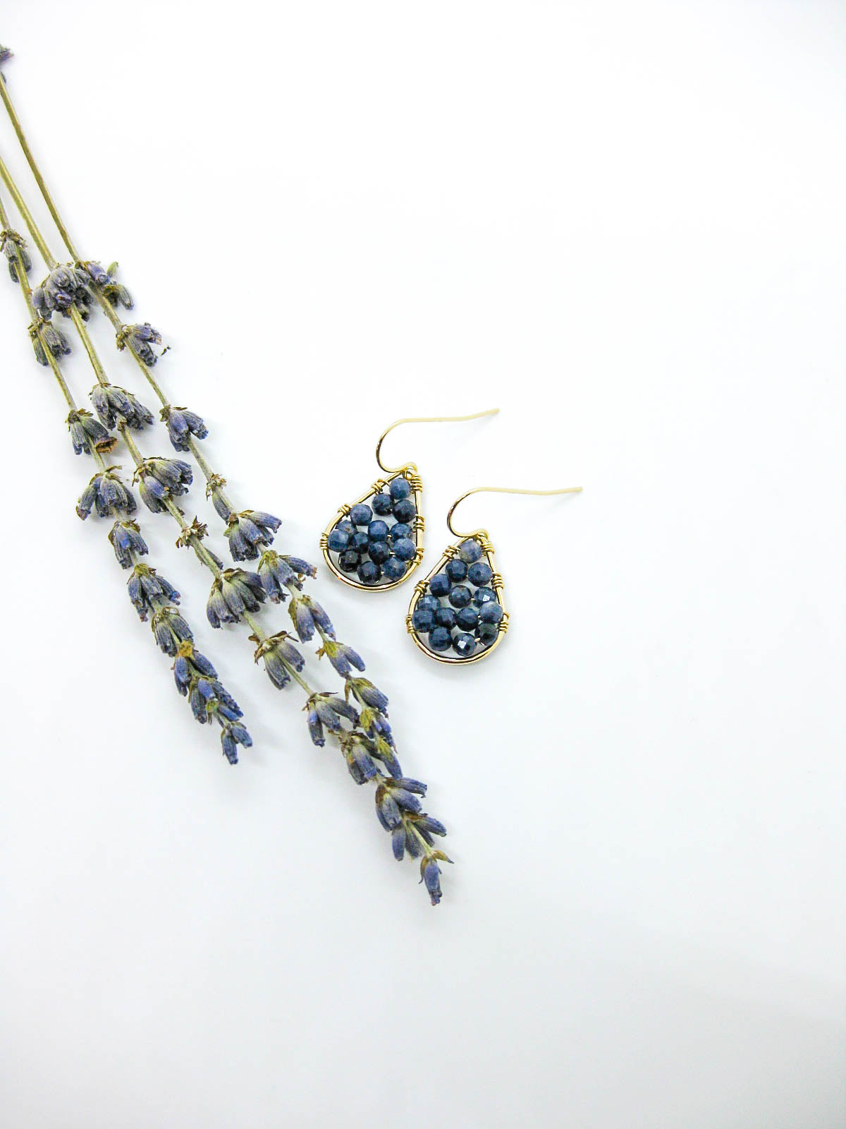 Cassia: Sapphire Earrings - e786