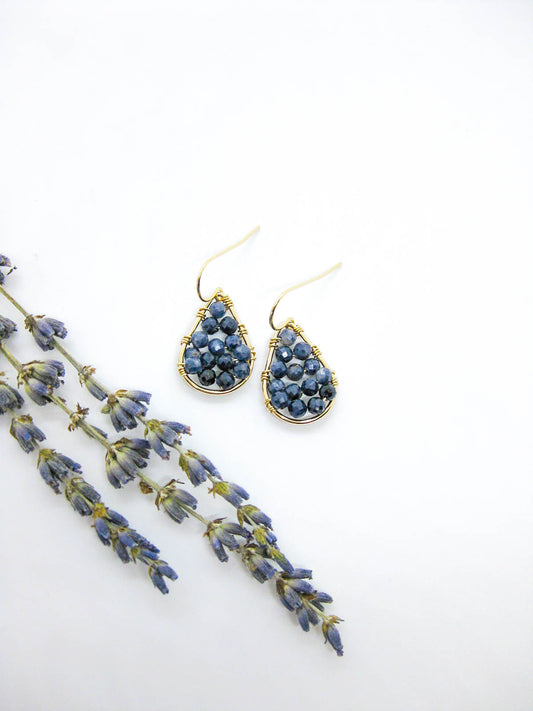 Cassia: Sapphire Earrings - e786