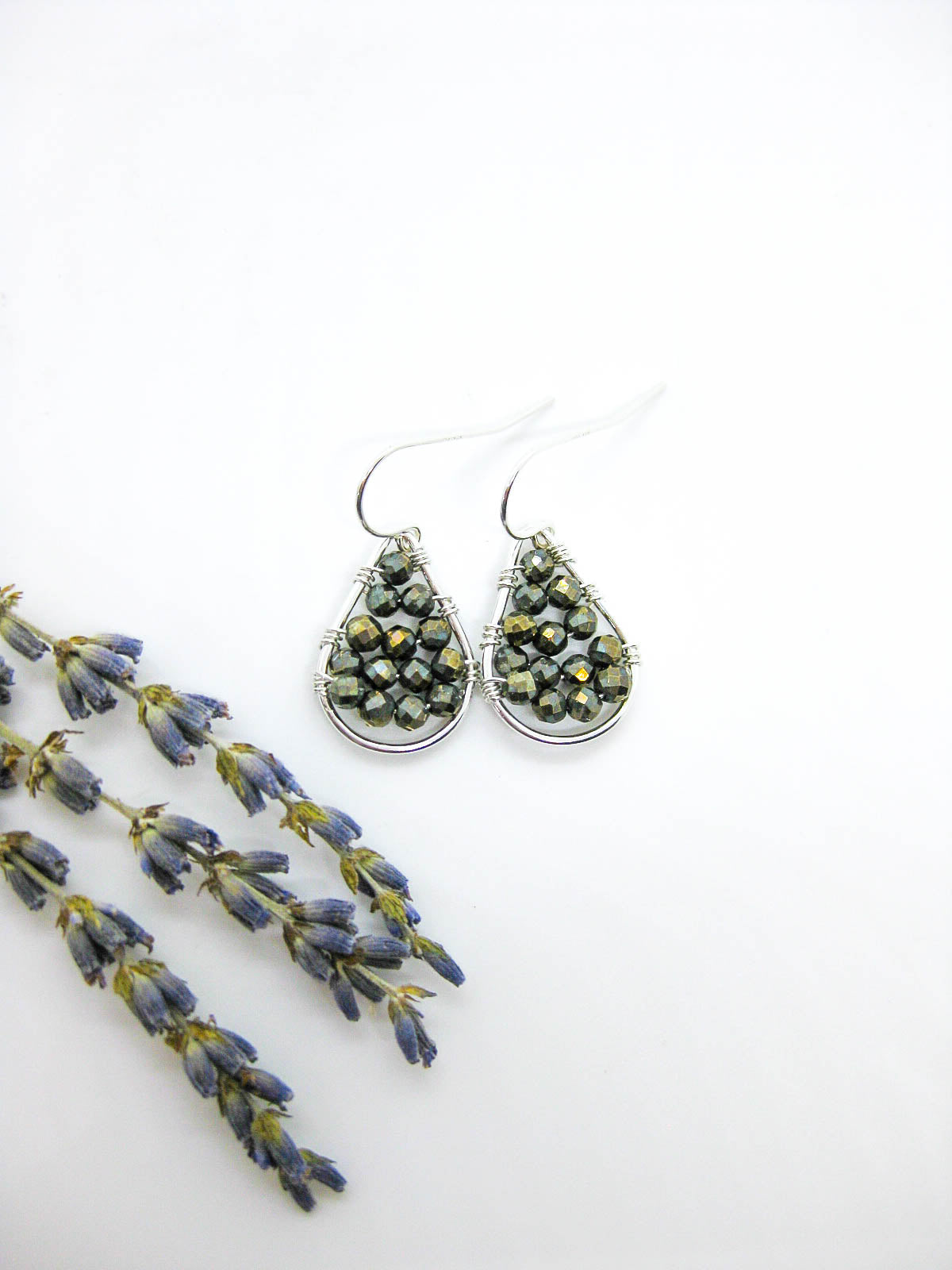 Cassia: Pyrite Earrings - e793