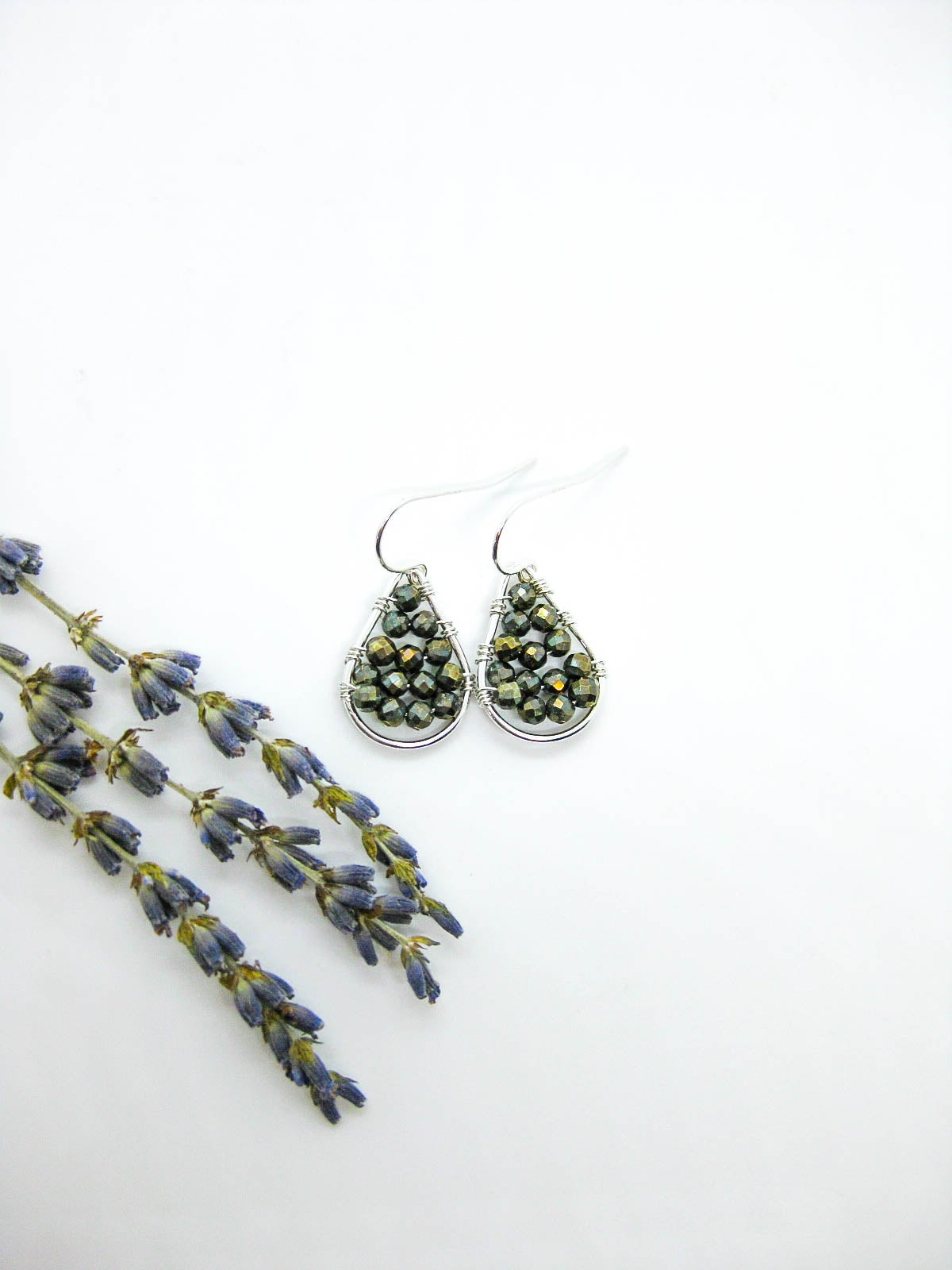 Cassia: Pyrite Earrings - e793