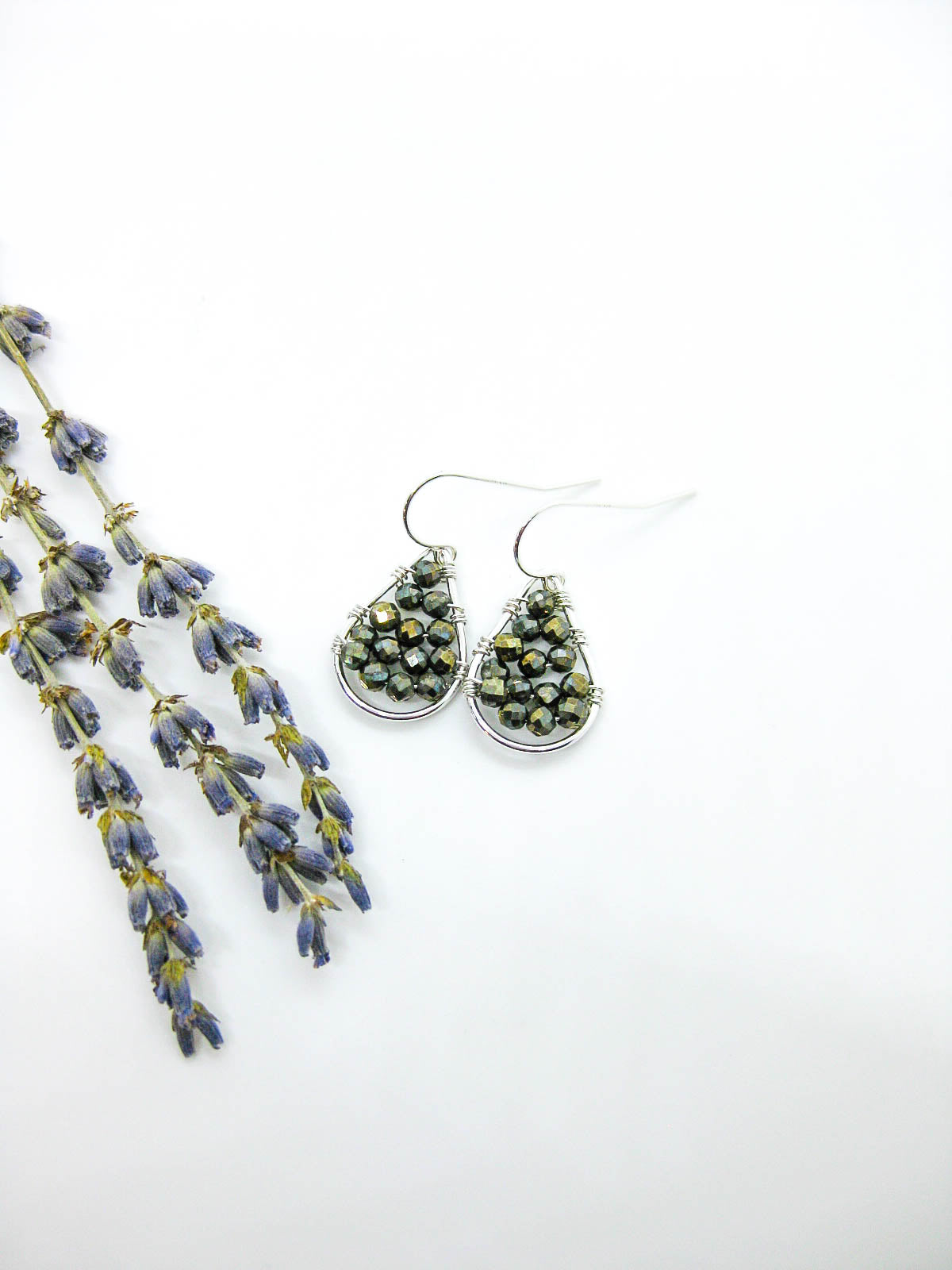 Cassia: Pyrite Earrings - e793