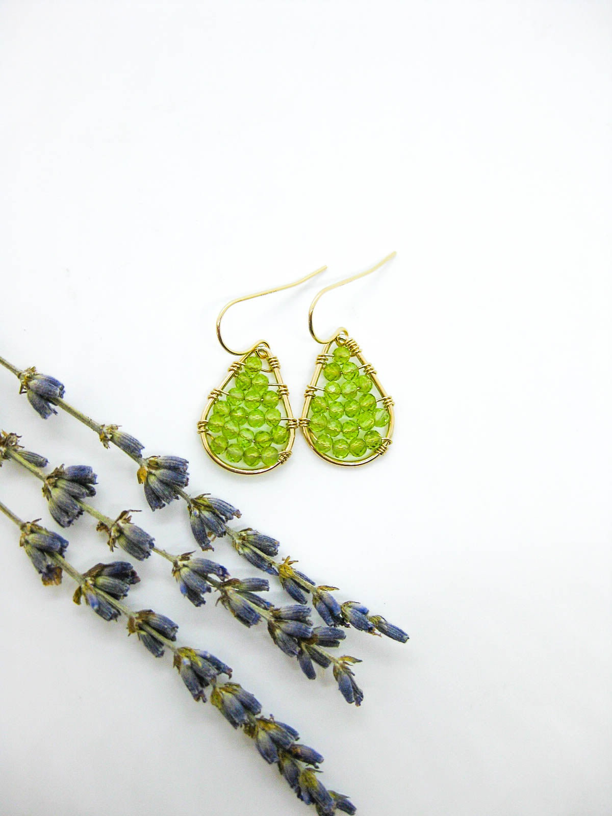 Cassia: Peridot Earrings - e794