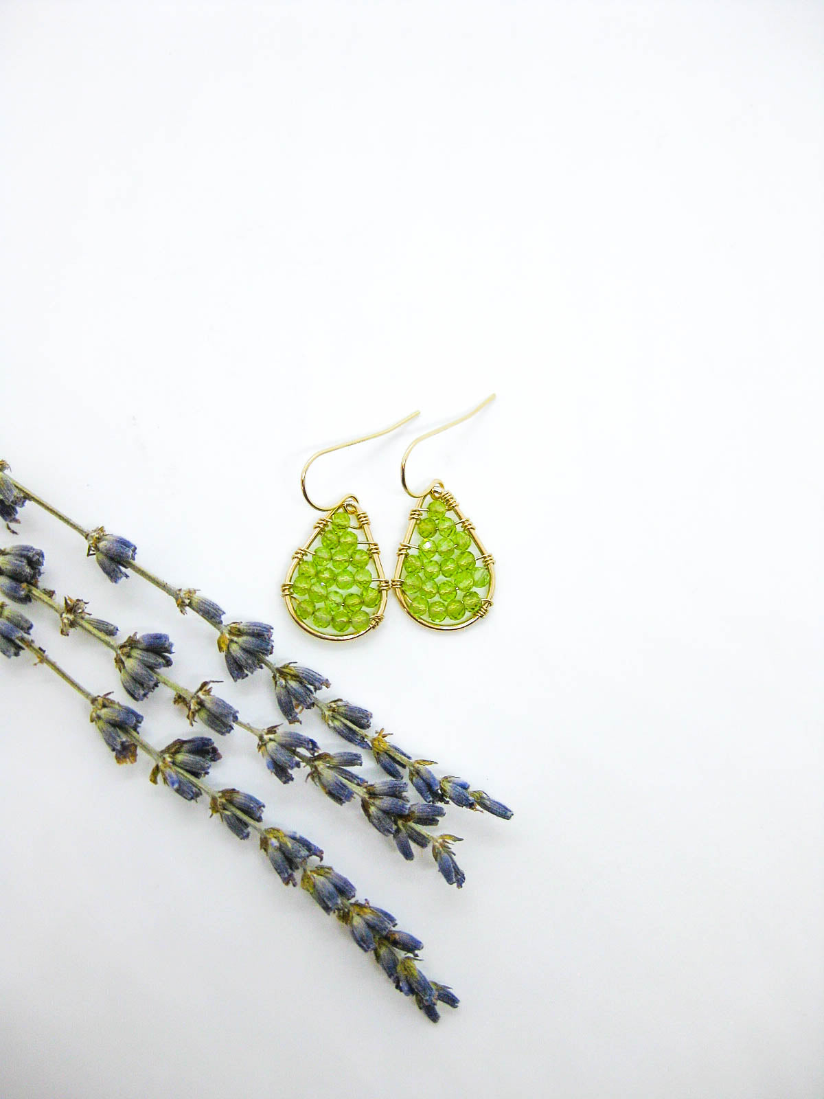 Cassia: Peridot Earrings - e794