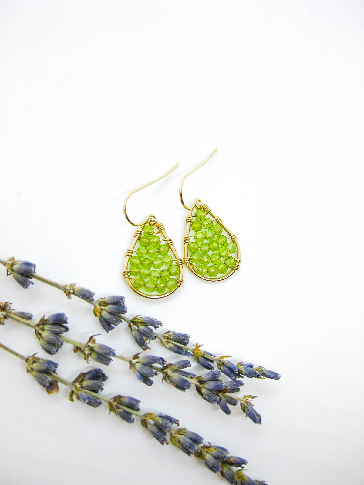 Cassia: Peridot Earrings - e794