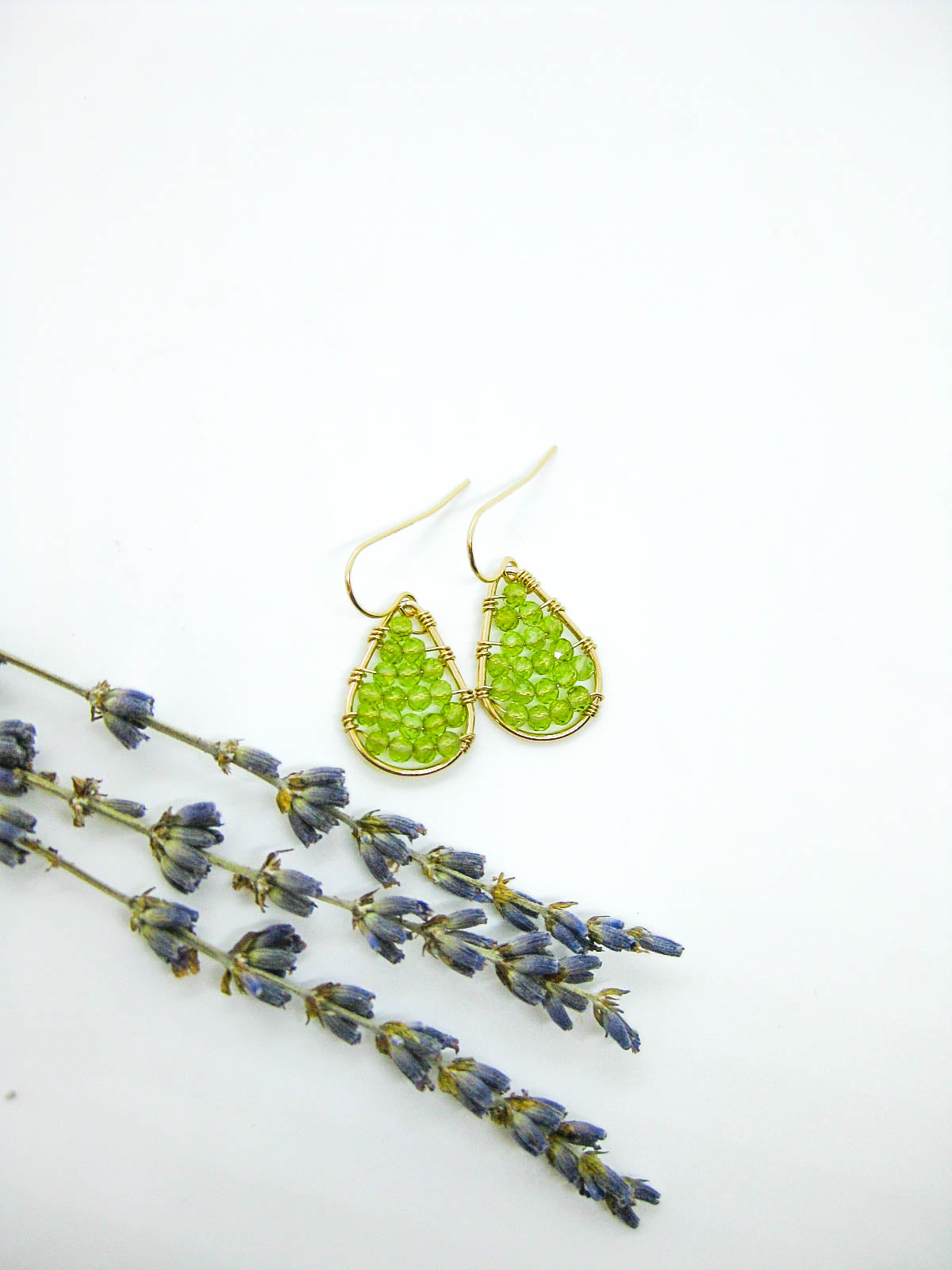 Cassia: Peridot Earrings - e794