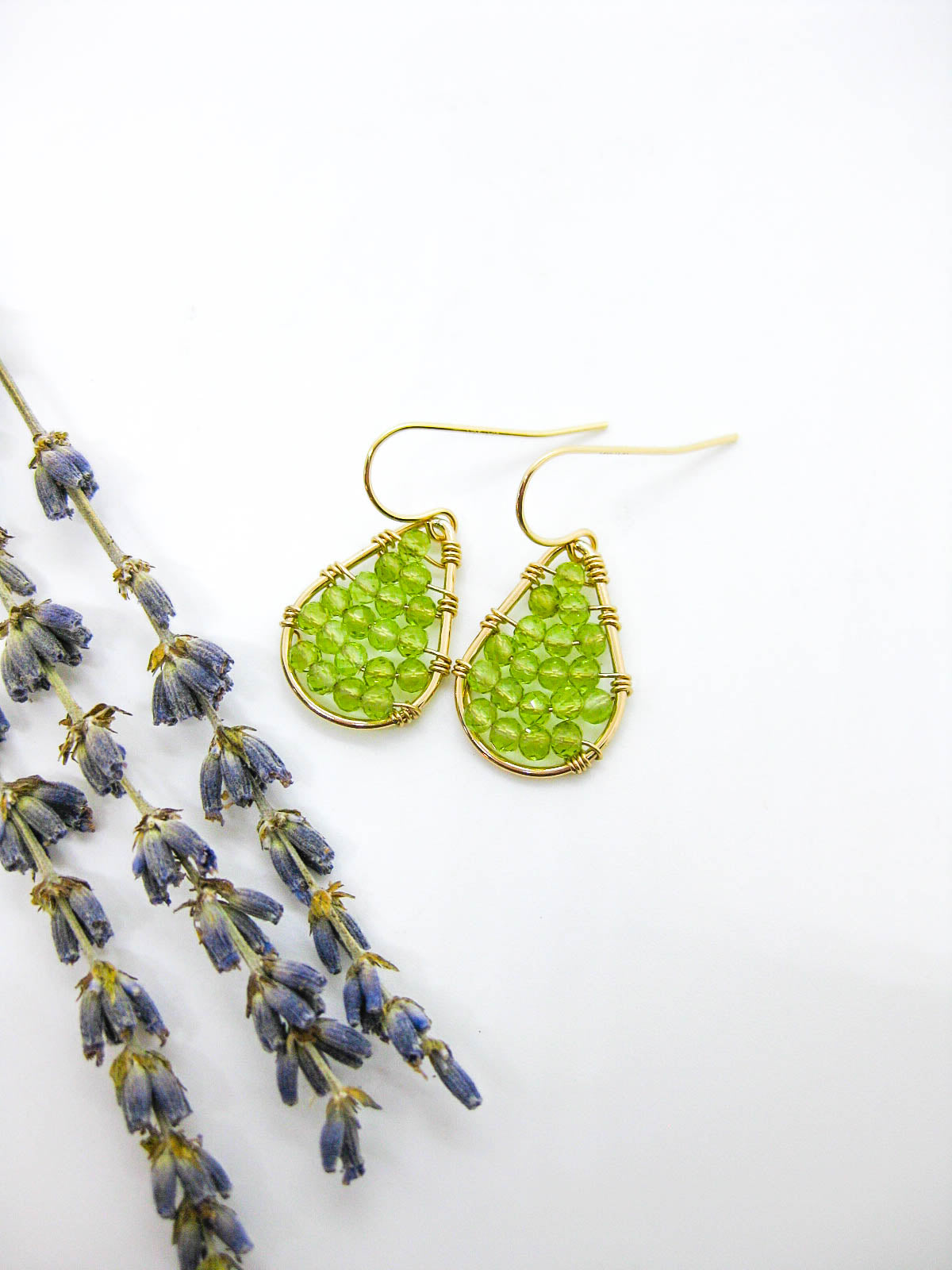 Cassia: Peridot Earrings - e794