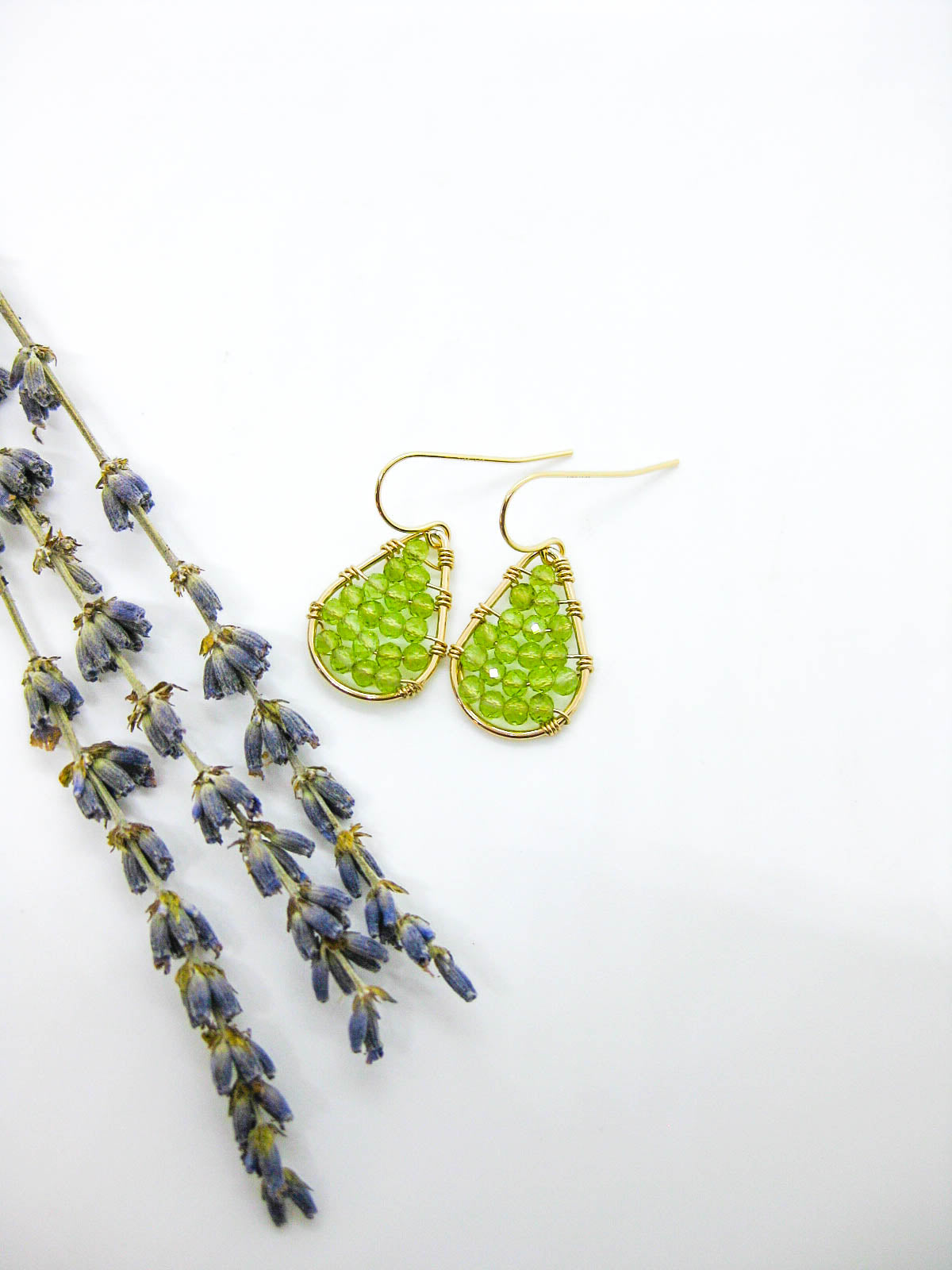 Cassia: Peridot Earrings - e794