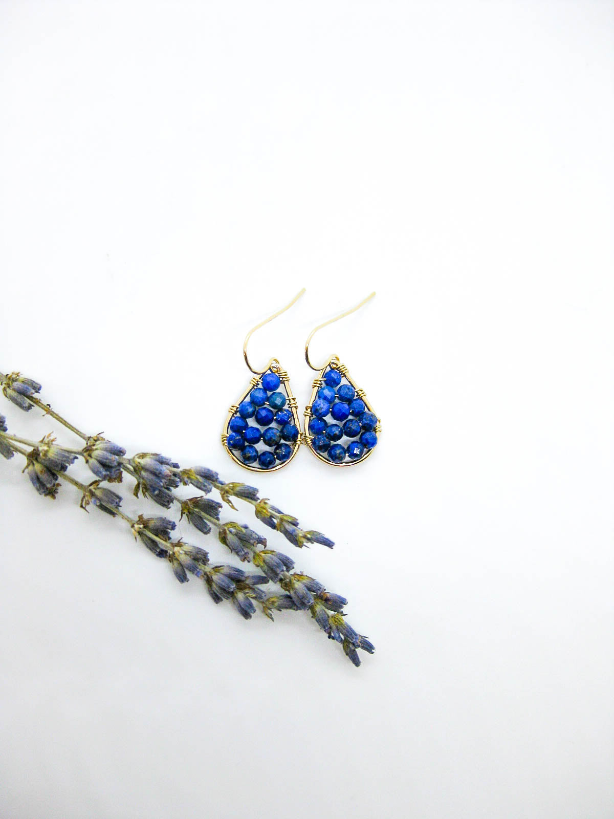 Cassia: Lapis Earrings - e795