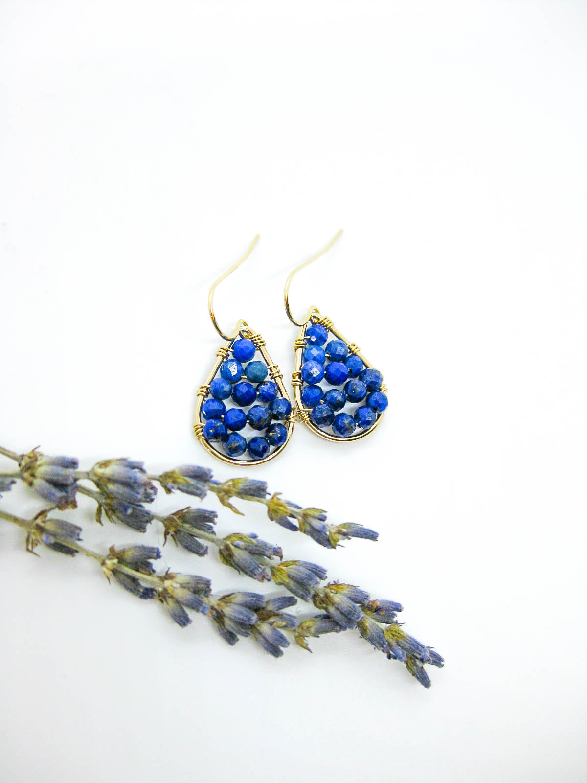 Cassia: Lapis Earrings - e795