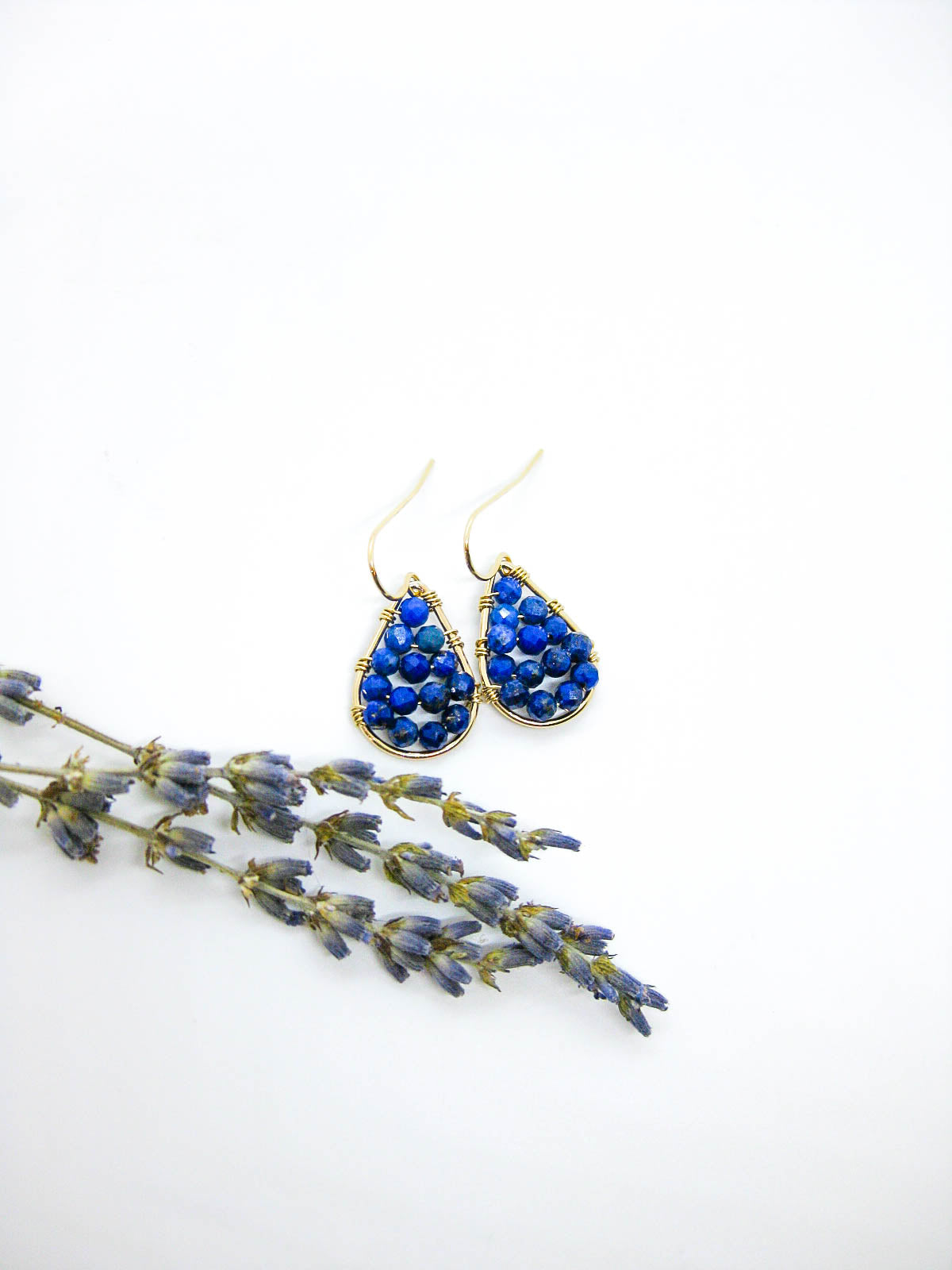 Cassia: Lapis Earrings - e795