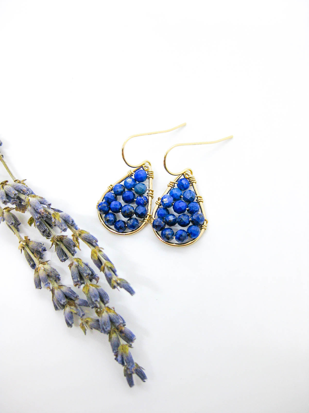 Cassia: Lapis Earrings - e795