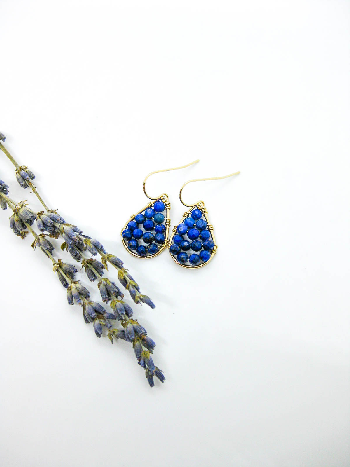 Cassia: Lapis Earrings - e795