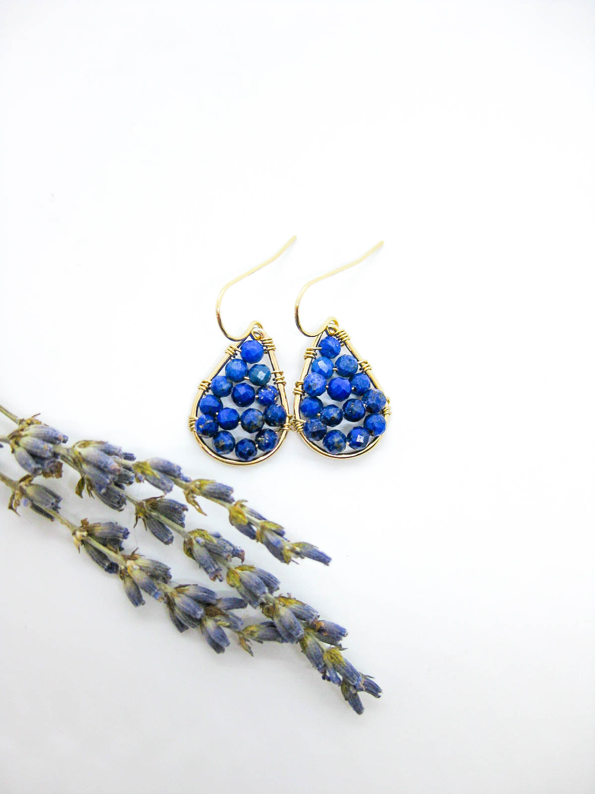 Cassia: Lapis Earrings - e795