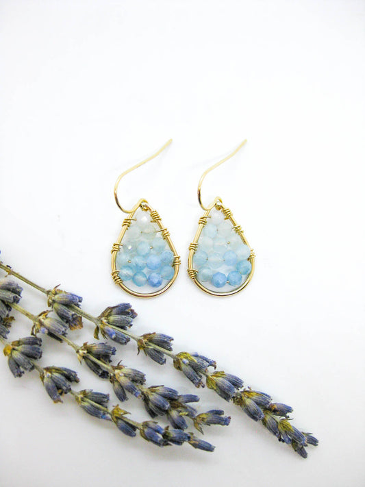 Cassia: Aquamarine Earrings - e796