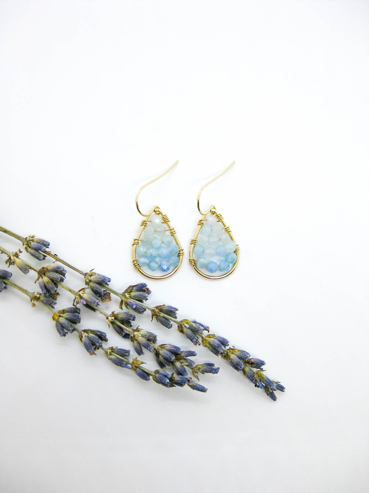 Cassia: Aquamarine Earrings - e796