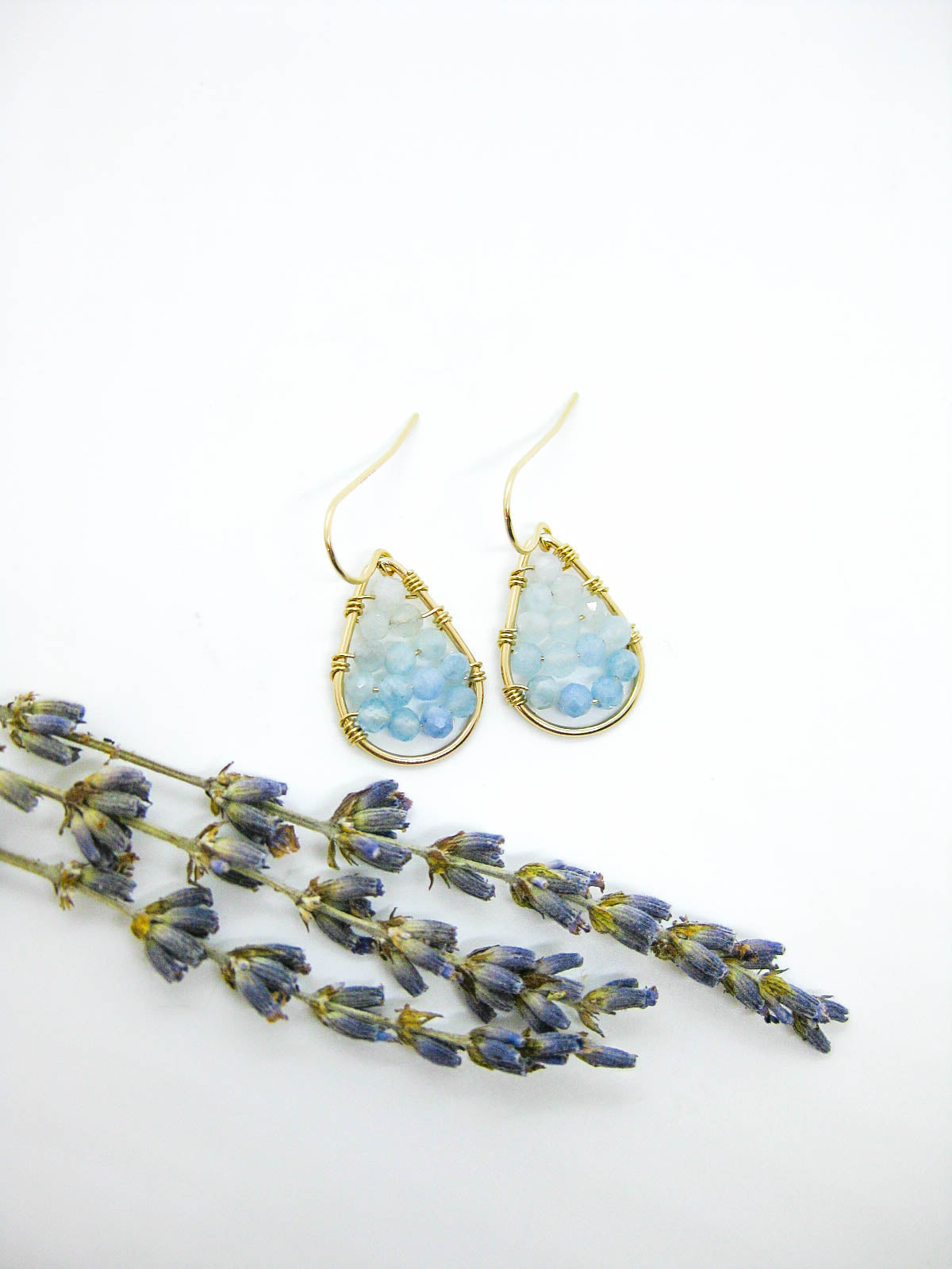 Cassia: Aquamarine Earrings - e796