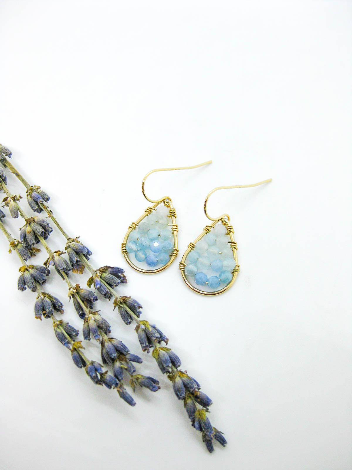 Cassia: Aquamarine Earrings - e796