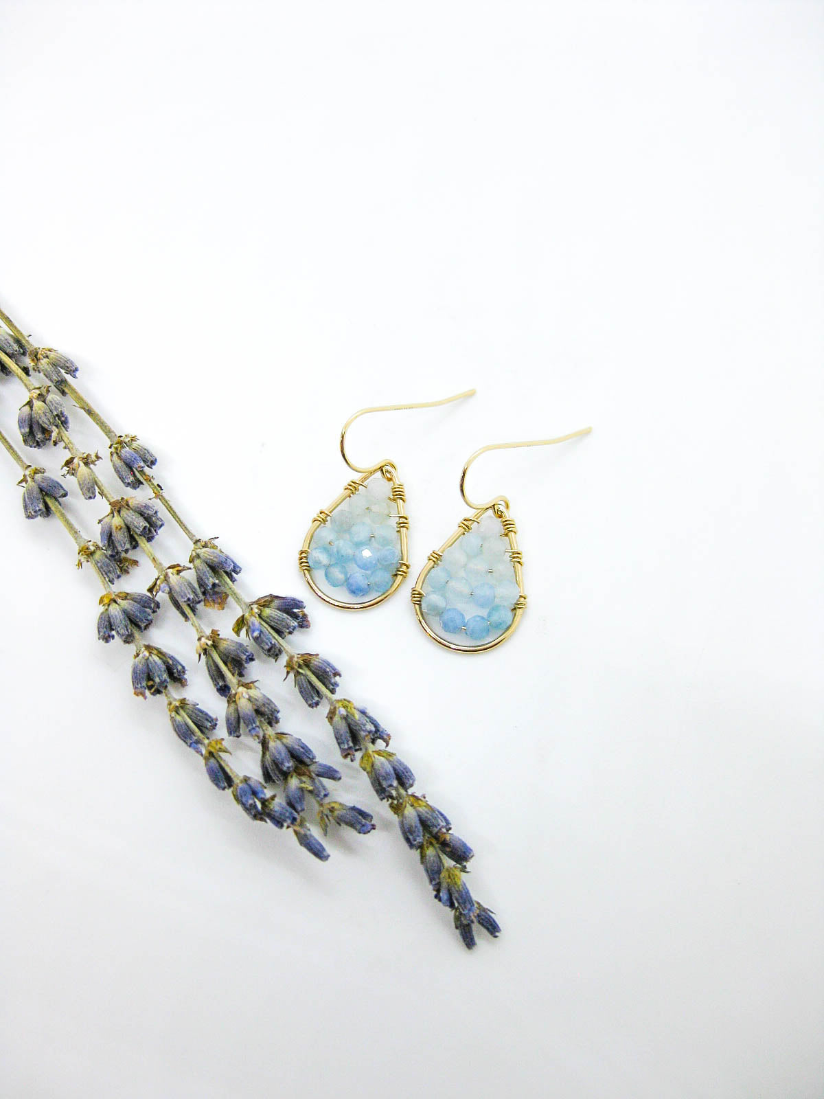 Cassia: Aquamarine Earrings - e796