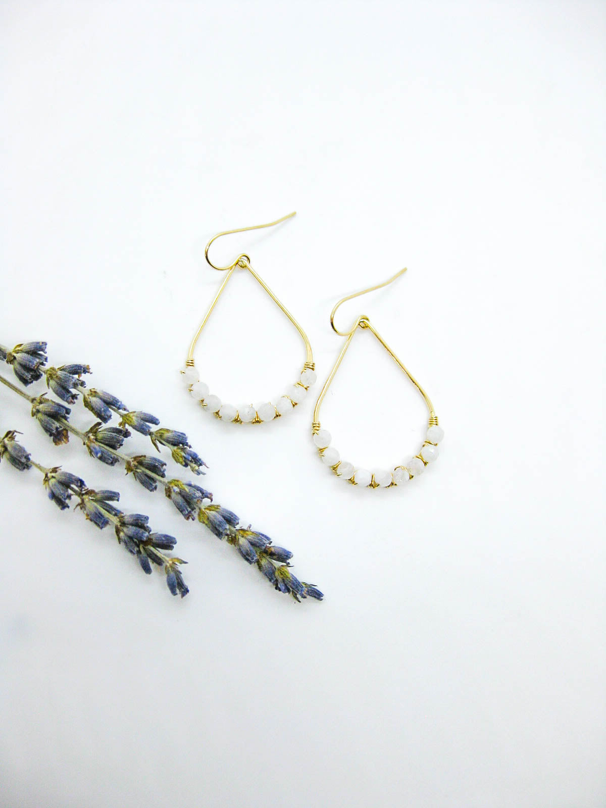 Bluebell: Moonstone Earrings - e799