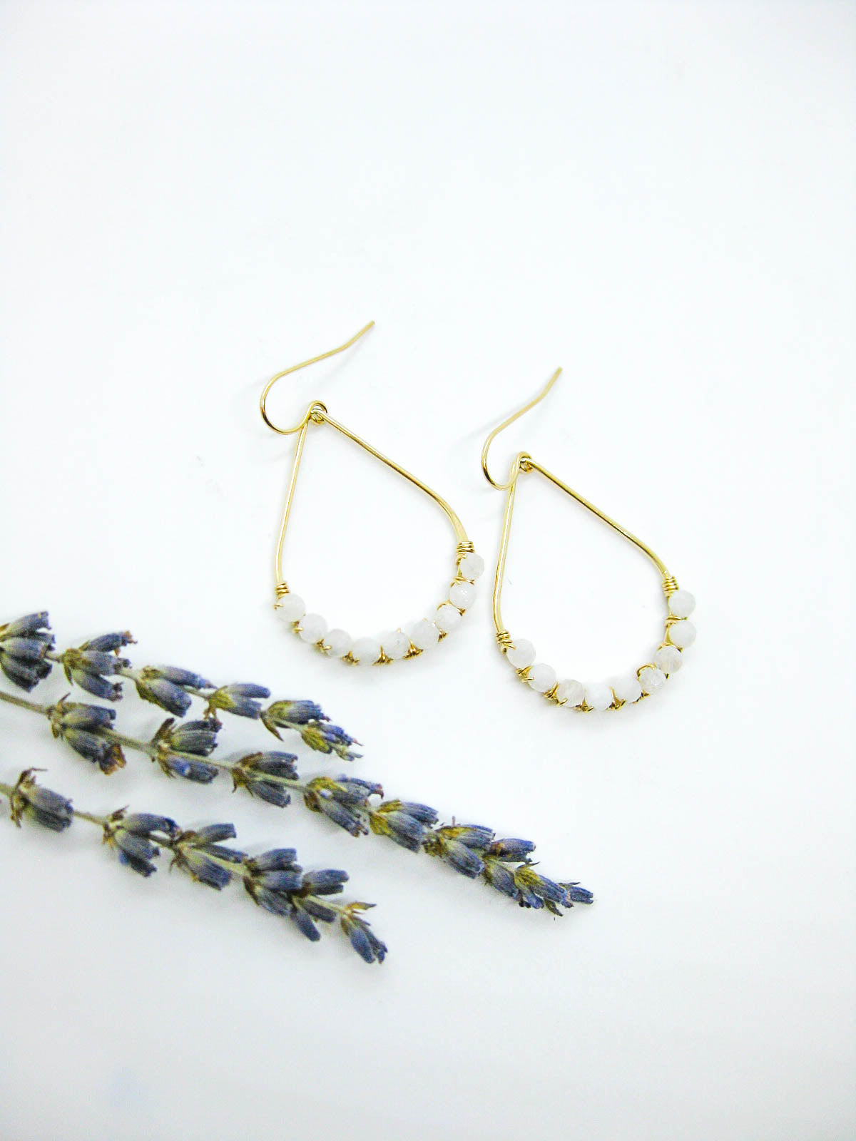 Bluebell: Moonstone Earrings - e799