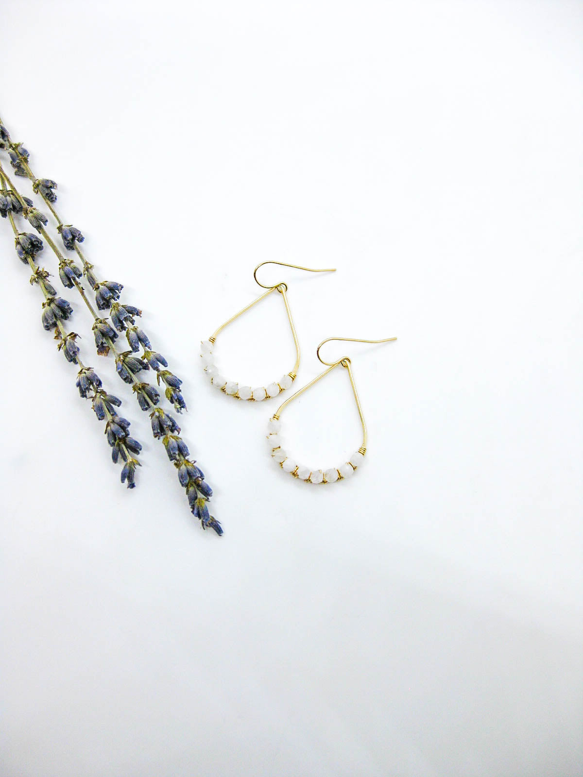 Bluebell: Moonstone Earrings - e799