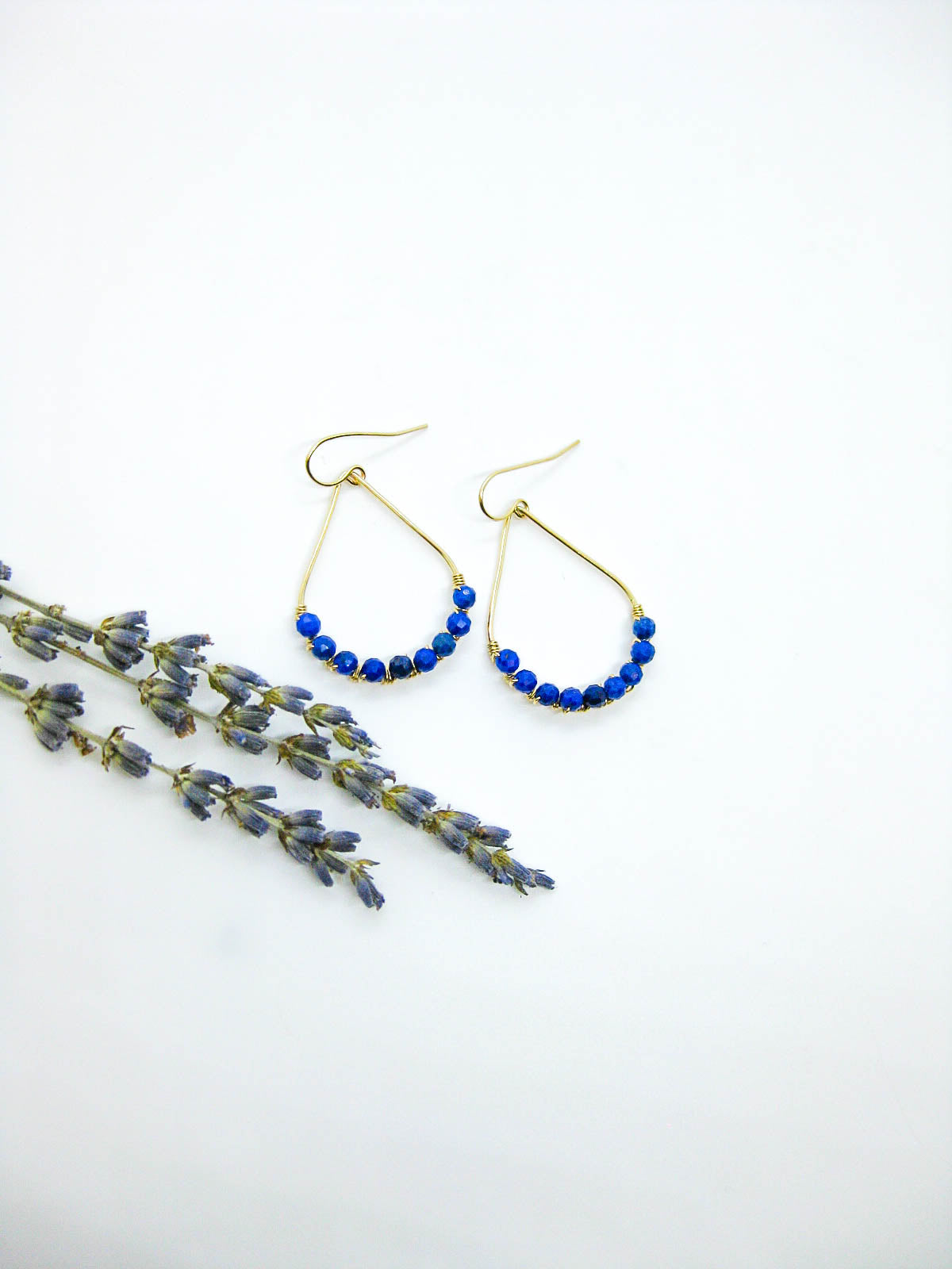 Bluebell: Lapis Earrings - e800